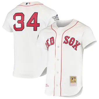 mens mitchell and ness david ortiz white boston red sox 200